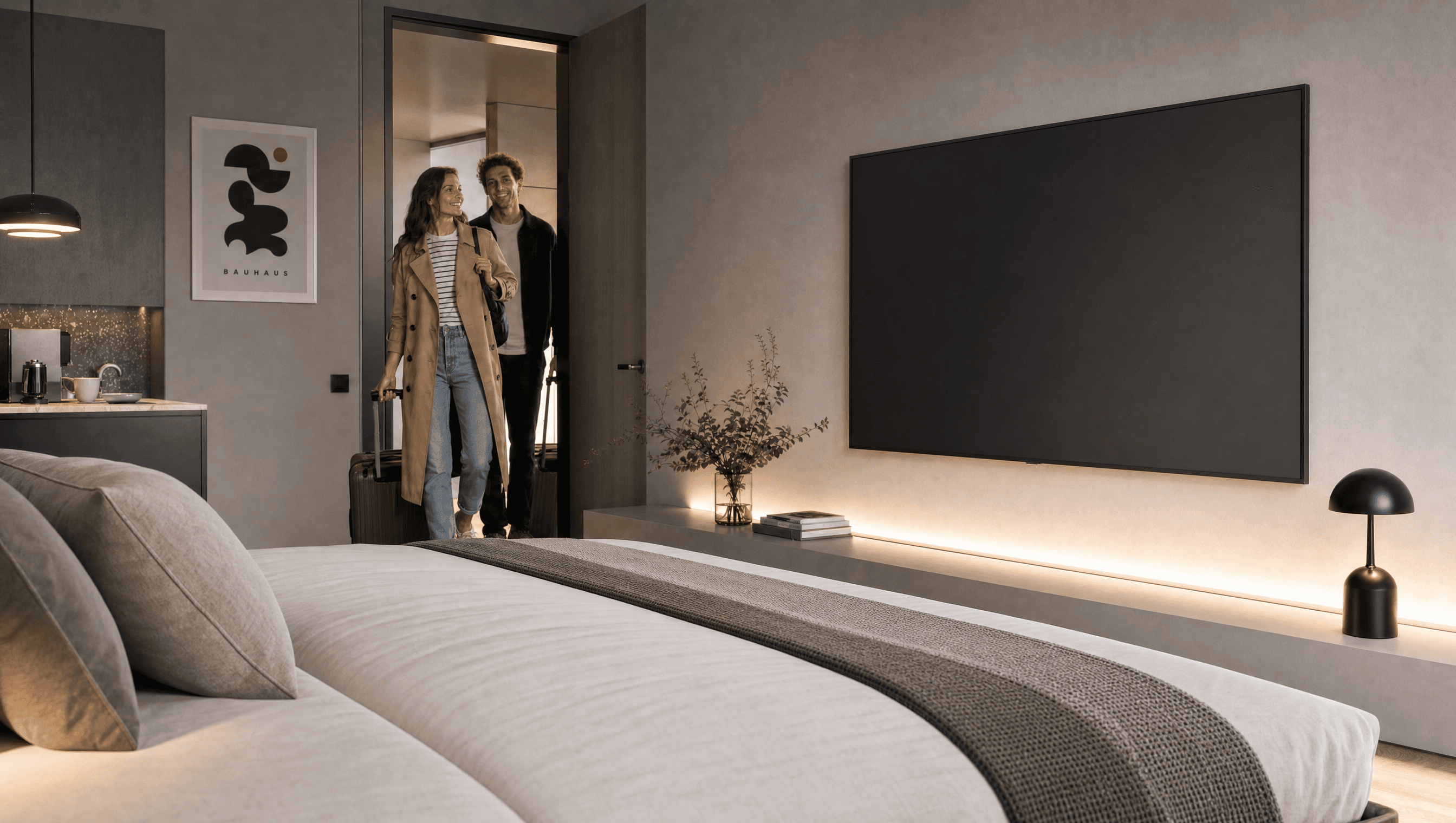 In-room TV mood frame